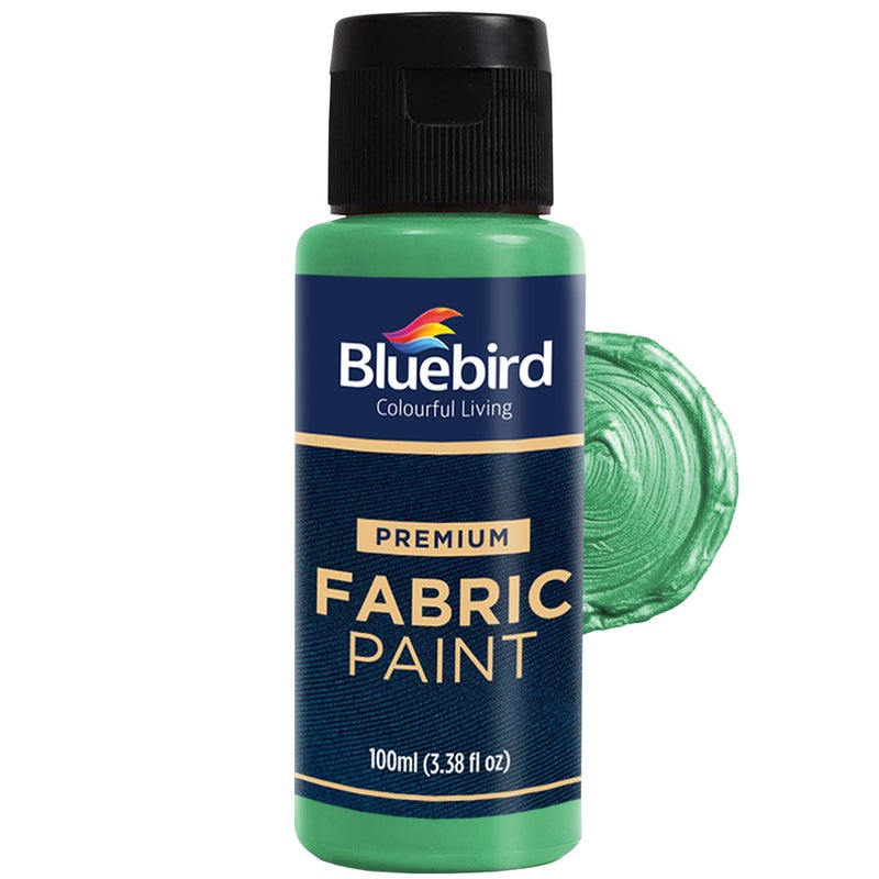 BLUEBIRD Fabric Paint, Emerald Green, 3.4 Fl Oz, Permanent Fabric Paints for Clothes, Furniture Upholstery - Image 1
